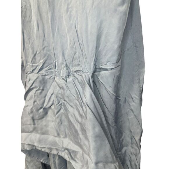 Tibi Cami Jumpsuit Wide Cropped leg Ruffle Hem Blue SZ 0 - Picture 7 of 16